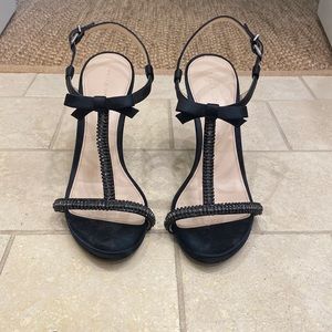 Black Heels with Bow Detail